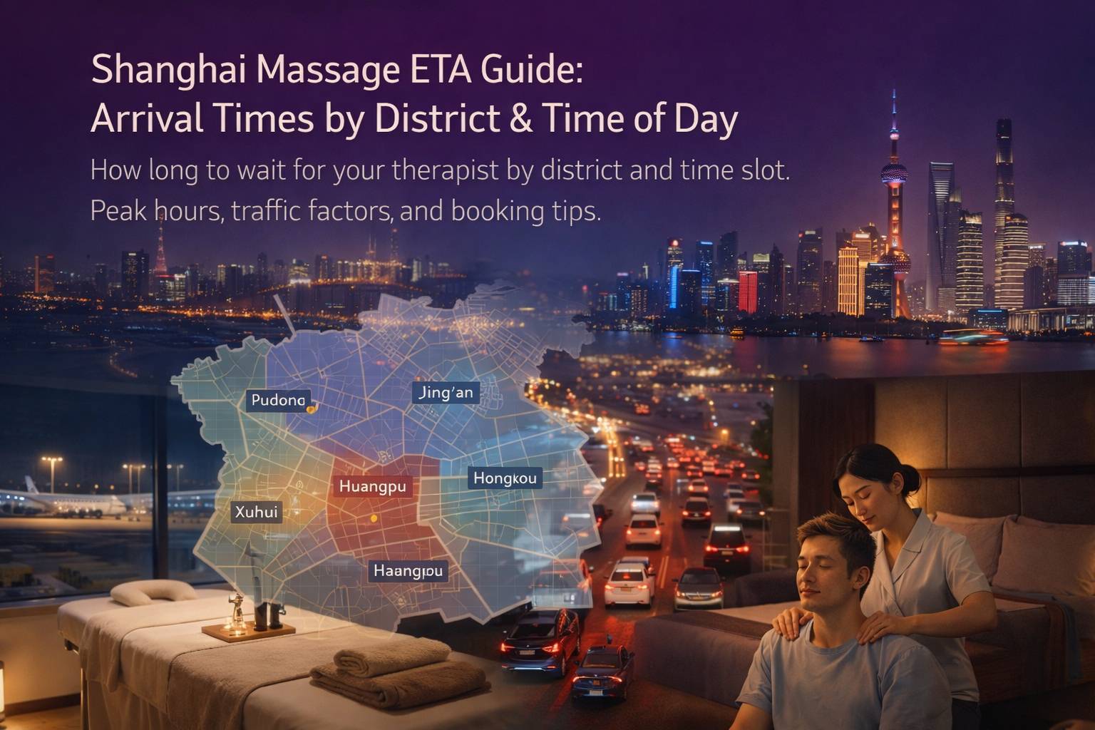 Shanghai massage arrival time and ETA by district