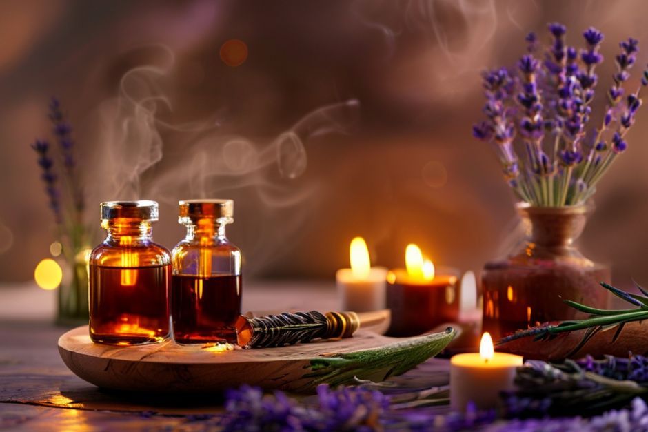 Shanghai aromatherapy massage with essential oils and candles