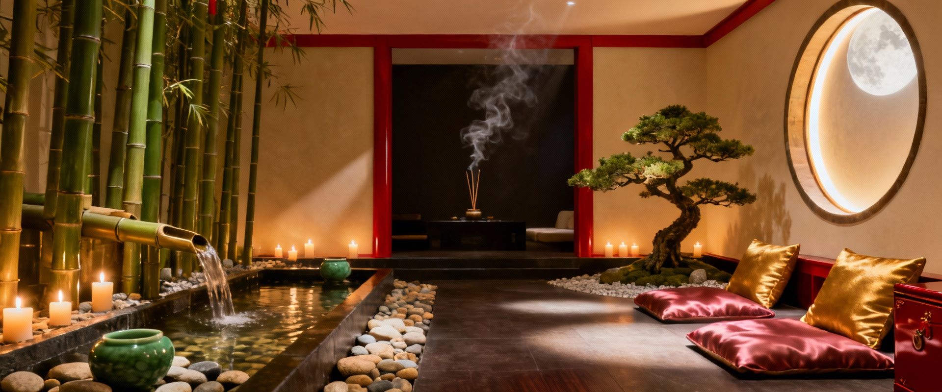 Oriental Zen Style Spa Interior