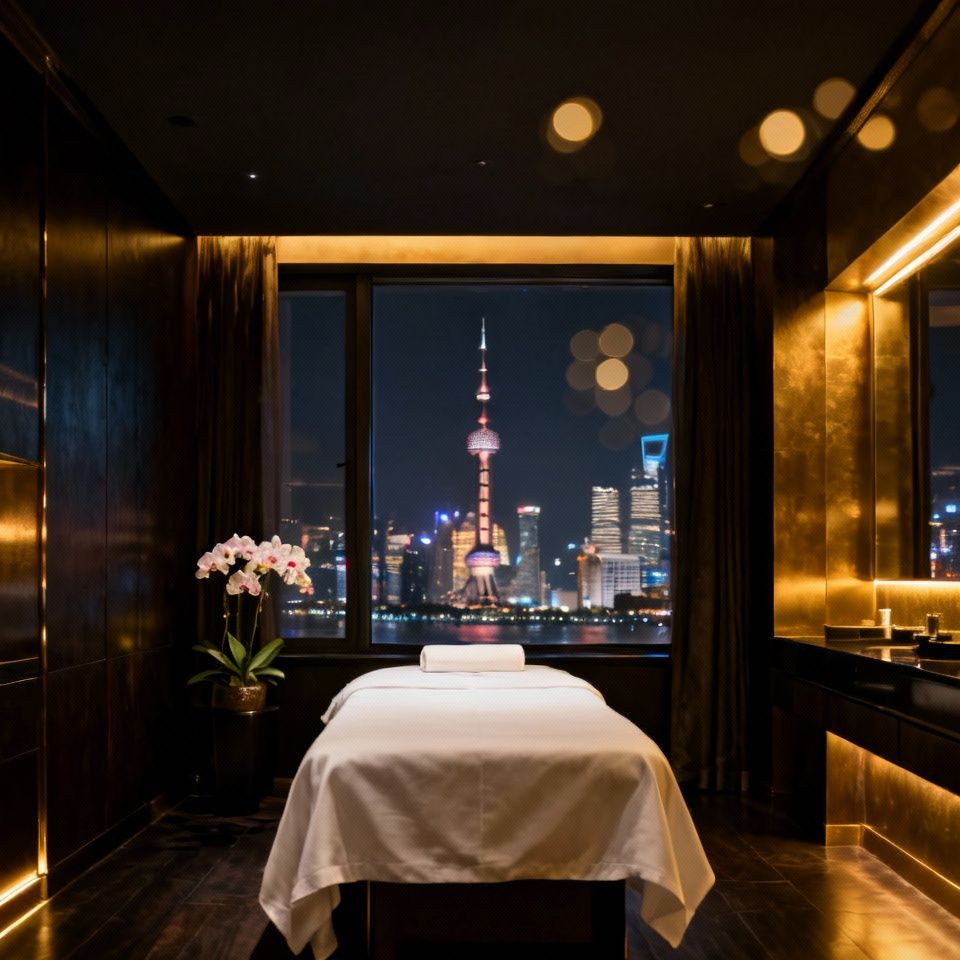 Luxury Shanghai Spa with Pudong Skyline View