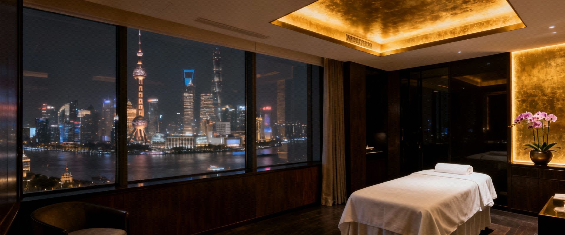 Luxury Shanghai Spa with Pudong Skyline View
